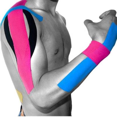 China Custom Logo Printed Sport Tape Elastic Therapy Muscle Kinesiology Tape For for sale