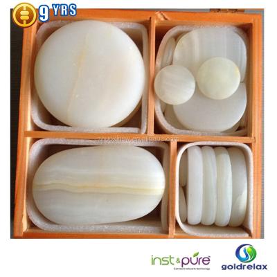 China Body Salon and Spa Marble Stone Massage Set for sale