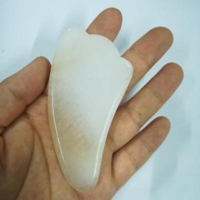 China High Quality White Jade Face Guasha Plate Massage Scraping Board for sale