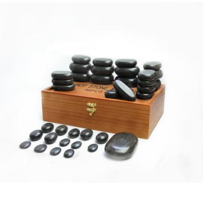 China Portable Body Health Care Beauty 36pcs Stone Set Hot Spa Massage Stone Heating Box for sale