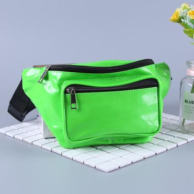 China Custom PU Leather Chest Bag Woman Holographic Waist Bag for sale