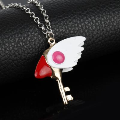 China FASHIONABLE Jewelry Bird Jewelry Anime Magic Wand Key Necklaces For Women Girl for sale