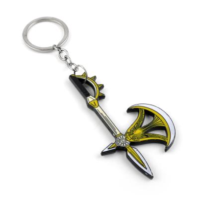 China Zinc Alloy Anime The Seven Deadly Sins Escanor Rhitta Nanatsu No Taizai Ax Bottle Opener Key Chain for sale