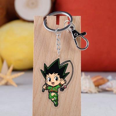 China Alloy Fashion Hunter X Hunter Keychain Cute Anime Keyring Acrylic Figure Key Chain For Boy Girls Cosplay Gift for sale