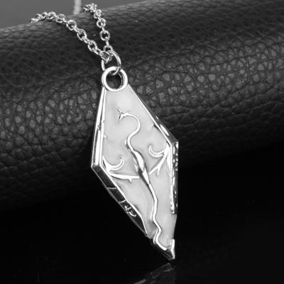 China HOT game The Elder Scrolls Dragon Alloy Necklace luminous for Cosplay for sale