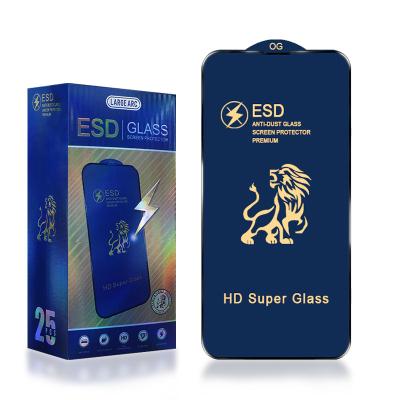 China Cell Phone 6D Lion King Esd Glass Screen Protector For iPhone 13 Mini Pro Max Tempered Glass Screen Protector for sale