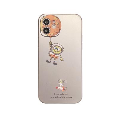 China Metal Anti-fall 12 Pro Max Electric Silver Plating Cute Cartoon Phone Case For iPhone 13 Mini Astronaut Phone Case for sale