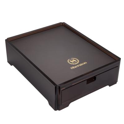 China New Design Hotel Guest Room Supplies Easily Cleaned Acrylic Amenities Box For Five Star Hotel Guest Room for sale