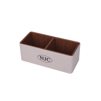 China Stocked Custom Leather OEM/ODM Design PU Tea Caddy Storage Wholesale for sale