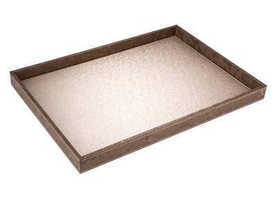 China Wholesale Custom Made Hospitality Eco-friendly Hotel Size Ect PU Leather Serving Tray for sale