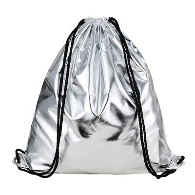 China Wholesale Lightweight Waterproof Polyester Suction Twine Backpacks Drawstring Bags for sale