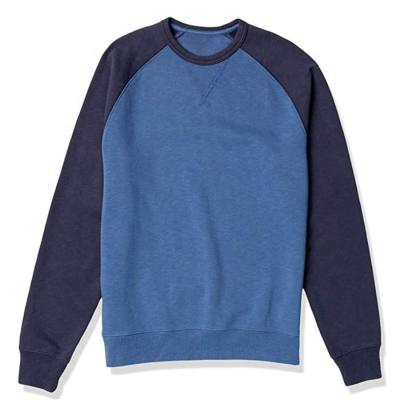 China Anti-Wrinkle Fashion Mens Raglan Sleeve Custom Color Block Two Tone Sweatshirts Hoodie Set for sale