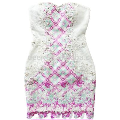 China Latest Fashion Sustainable Dresses Beaded Embroidery Off The Shoulder Dress New Clothes for sale