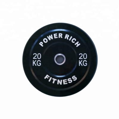 China 20 Kg Black Weight Rubber Bumper Plate Durable for sale