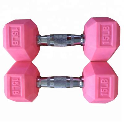 China New durable injection molding style rubber dumbbells for weightlifting for sale