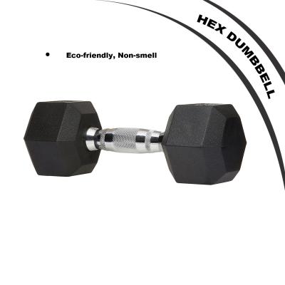 China Fitness Durable Premium Hex Quality Rubber Dumbbells Set For Bodybuilding for sale