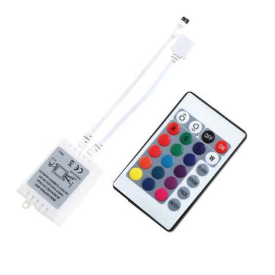 China Fan Customize 24 Key Infrared Remote Control For LED Strip Controller 5050 3528 RGB Colored Light Bar for sale