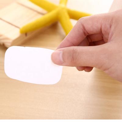 China Simple Outdoor Disposable Paper Portable Hand Soap Box Sheet Small Wash Travel Hand Wash Bath Soap Base Cleaning Sheet for sale