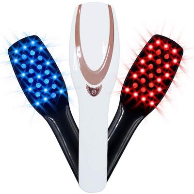 China For Home Use Multifunctional Vibration Hair Growth Oil Scalp Brush Red Light Blue Light Therapy Electric Hair Care Massage Comb for sale