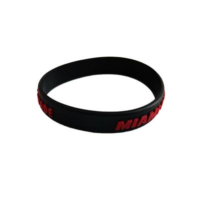 China Europe Embossed Logo Mens Rubber Bracelets Black Wristband Baller Band Silicone Rubber Wristbands For Advertising Gift for sale