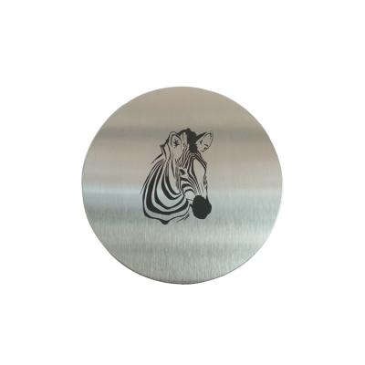 China Top Quality Europe Round Shape Stainless Steel Coaster Metal Coasters Tea Coasters for sale