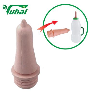 China Calf Bottle Nipples Pink Teats with L Shaped Hole for sale