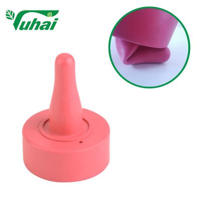 China 5mm Cut Animal Feeding Teats Nature Latex Rubber Calf Feeder Teats Drinking Nipple for sale