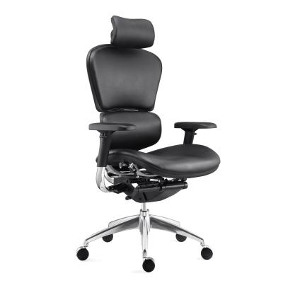 China Adjustable Comfort CEO Leather Ergonomic Mesh (Height) & Stylish Executive Swivel Leather Desk Or Chair for sale