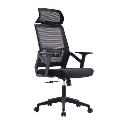 China Best Manufacturing (Height) Adjustable Swivel 100mm Gas Lift Single Black Computer Desk Chair for sale