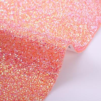 China Pointback Resin Rhinestone Sheet Hot Self Adhesive Fix s Apparel Decorate Diamond Sticker for sale