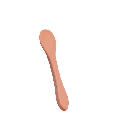 China Rubber Silicone Reusable Spoon And Fork Cutlery For Baby Self Feeding With Size Is 14.4*3.7*2.5 cm And Weight is 25gram for sale