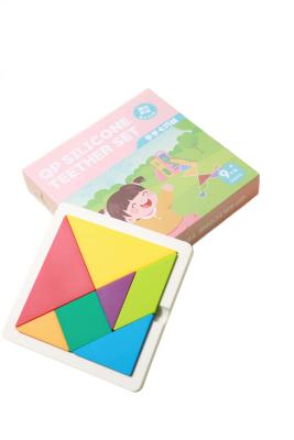 Китай 7pc Tangram детская головоломка персонализированный силиконовый зубник продается