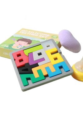 Chine Bébés Mini Puzzle en silicone doux Blocs de construction en silicone personnalisés à vendre