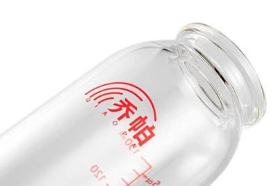 China 150ml Transparent Glass Feeding Bottle Leak Proof Feeding Bottle for Boiling Water Wide Mouth and Sample Provided for sale