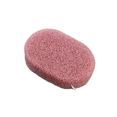 China Oval Shape Red Absorbency Facial Konjac Sponge for a Fun and Clean Bath Time Size Is 8*6*2.5 cm And Weight Is 16 Gram zu verkaufen