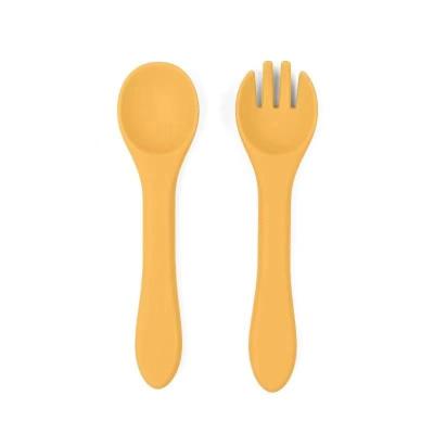 China Silicone Baby Forks Spoons 9.5x9.5x4 cm 48 Gram Eco-Friendly and Safe in Different Colors for sale