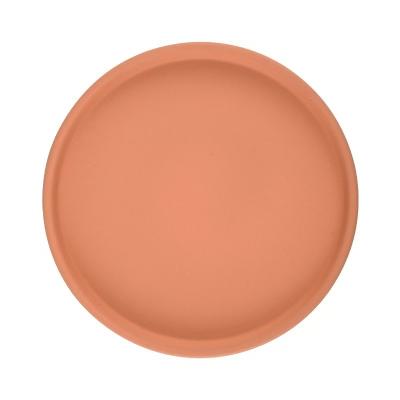 China OEM Weaning Suction Light Orange Colors Silicone Bowls And Plates Set 18x18 With Weight 200Gram for sale