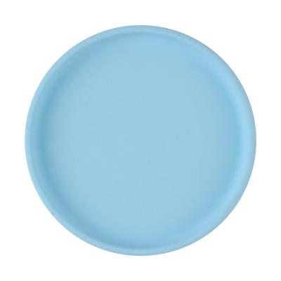 China OEM/ODM Weaning Suction Blue Colors Silicone Bowls And Plates Set 18x18 With Size Is 18*18*2.5cm And Weight Is 200Gram en venta