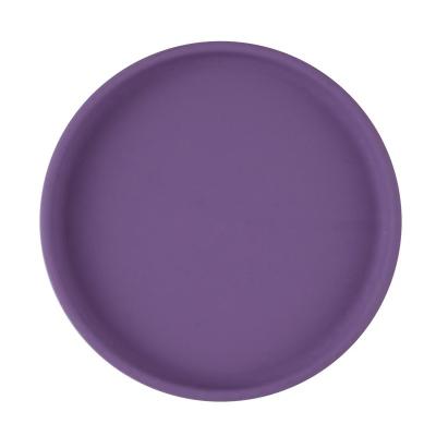 China Purple Mushie Suction Childrens Silicone Plates Microwaveable Food Grade With Size 18*18*3.0 cm And Weight Is 200 Gram en venta