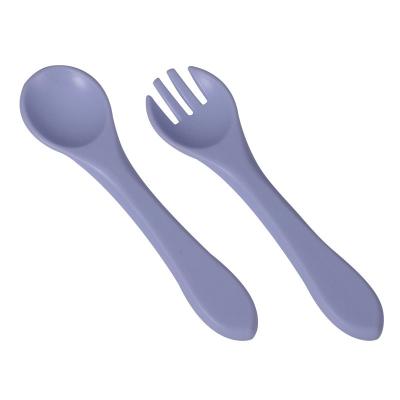 Cina ODM Different Dark Blue Colors Silicone Baby Forks Spoons Eco Friendly With Size Is 9.5x9.5x4 Cm And Weight Is 48 Gram in vendita