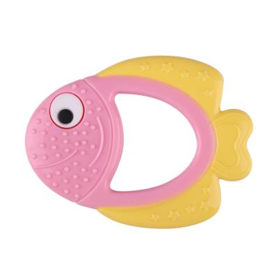 China 2 Colors OEM/ODM Service Silicone Baby Teether Toys Small Fish Pineapple With Size Is 8.1*8.3 cm And Weight Is 26 Gram zu verkaufen