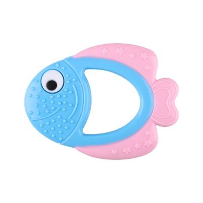 China 2 Colors Blue OEM/ODM Service Silicone Baby Teether Toys Small Fish Pineapple With Size 8.1*8.3 cm And Weight Is 26 Gram zu verkaufen