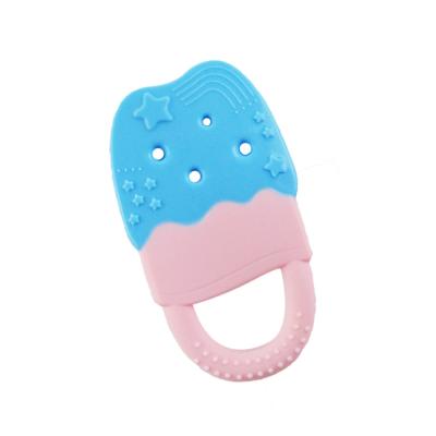 China Blue 2 Colors 29 Gram Silicone Baby Teether Fruit Animal Shape OEM Service And Size 9.3*5.3*0.9 cm And Weight Is 29 Gram zu verkaufen