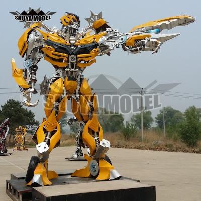 China Europe Antique Imitation Iron Art Metal Large Robot Sculptures Outdoor Transformer Statue for sale