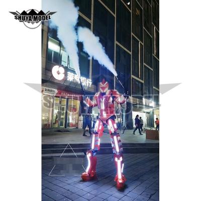 China High Quality Traje Sets Stilt Walker DJ LED Transform ers Costume,Unique LED Robot Armor Samurai Costume for sale