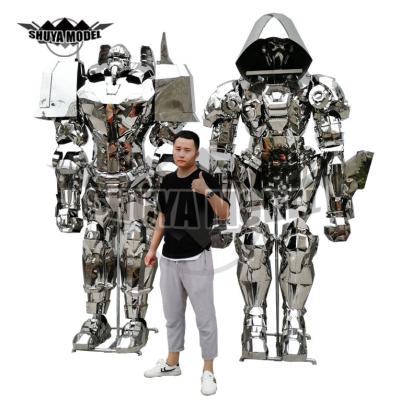 China from above & Good Quality Adult Size Movie Cosplay Robot Stainless Steel Human Wearing Cosplay Armor Tees For Adults for sale