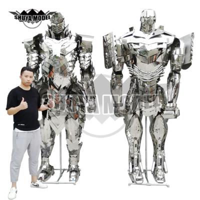 China from above & Spades 2021 New Arrival Size 3M Tall Realistic Dancing Cosplay Robot Costume Stainless Steel Realistic Human Sculpting Custom for sale