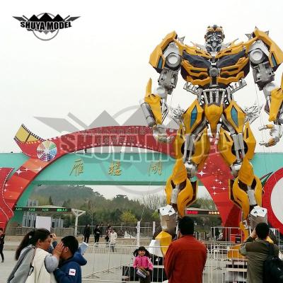 China Europe 3 Meter-high Manual Iron Robot Sculpture Park Transformer Hotel And Entertainment Entertainment for sale