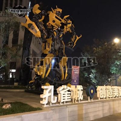 China Large Size Europe City Decoration Landscape Metal Robot Sculpture For Outdoor Urban Square for sale