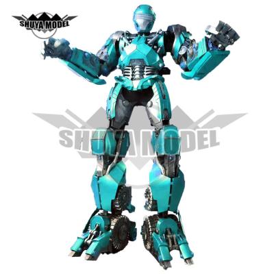 China Large Size Realistic Sets LED Event Robot Costume For Night Club Show Adult Robot Cosplay Costume for sale